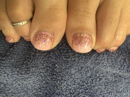 Beautiful glitter nails