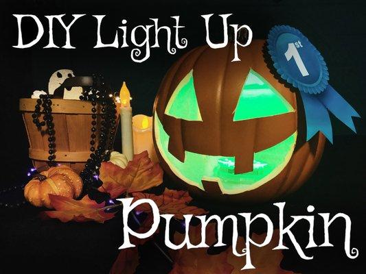 DIY Light up your pumpkin with LED Lights!