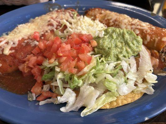 Number 14 aka Chili Rellenos,, Chlaupa and Beef Enchilada.