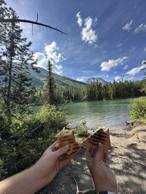 Two custom Sammies enjoyed with a view!