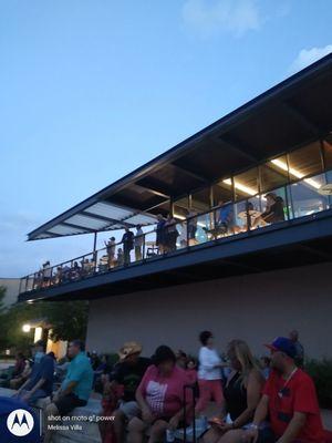 Balcony seating.