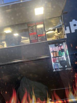 It's a food truck in a gas station. Looks promising