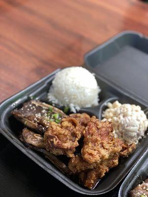 Kalbi Combo w/ Garlic Chicken