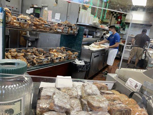 Bagels & the prep counter