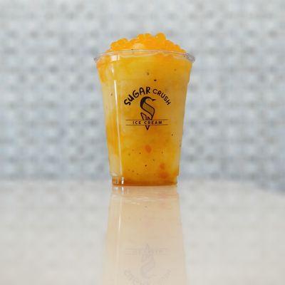 Passion Sunrise. Passion slush with mango flavored jam and PoBa