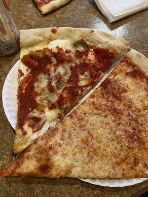 Eggplant parm slice and plain