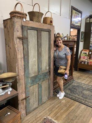 Awesome cabinet with my lovely daughter posing!