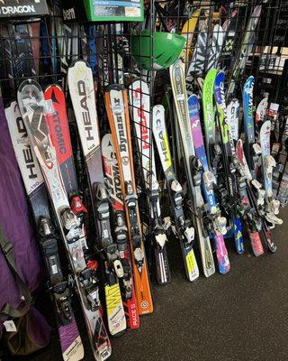 Come check out our snowboards and skis!