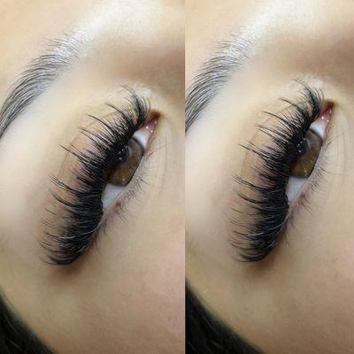 Wispy volume lashes