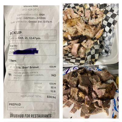 1 lb. Beef Brisket