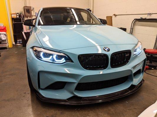 Full Color Change and carbon fiber lip kit installation