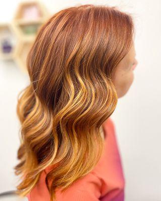 Red balayage