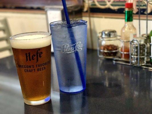 Delicious refreshing beer after the slopes.