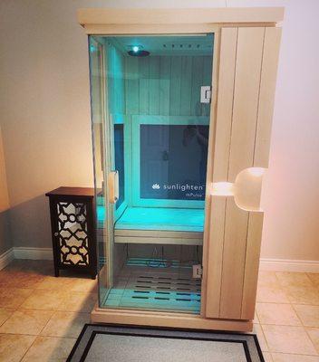 Our Far-Mid-Near infrared sauna!