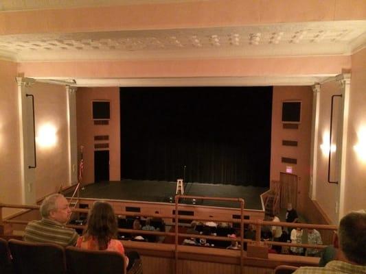 Strand Theatre in Shelbyville set-up and ready to go for a comedy show!