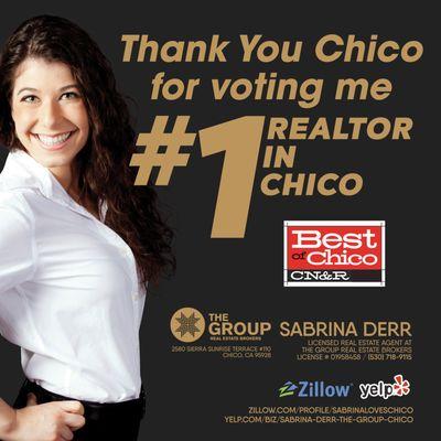 Thank you Chico for voting me Best Of Chico 2016!