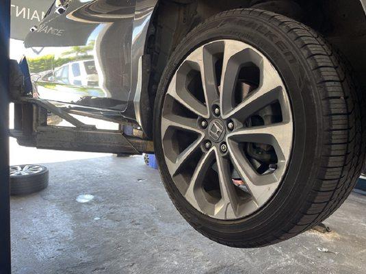 Tire Balance And Rotation

We recommend rotating your tires every 6-8,000 miles or every other oil change.