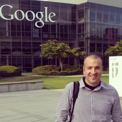 CurveBreak founder Aaron Wirtz visiting the Googleplex.