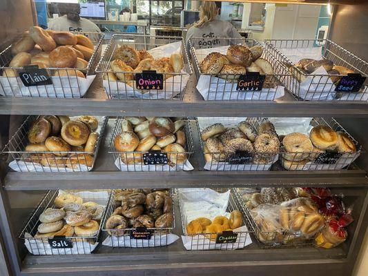 Great selection of bagels