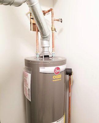 Rheem water heater installation