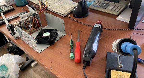 Replacing the fan in an ATX power supply