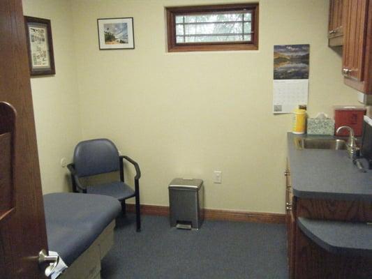 Clean and Spacious exam room.  Quality medical care without the hospital feel.