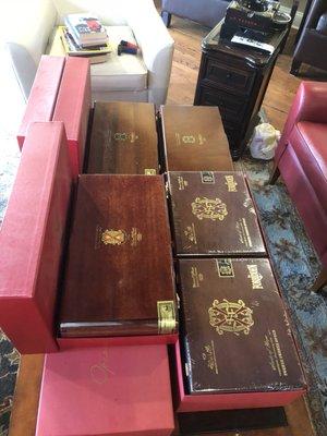 5 humidors of Fuente Opus