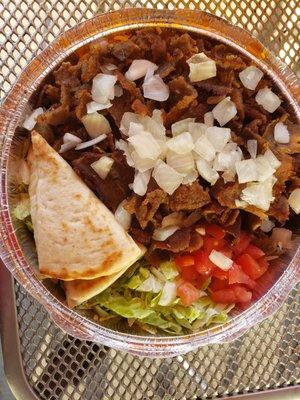 Beef Gyro platter at the Fremont Halal Guys location.