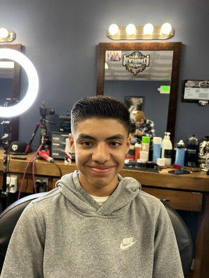 This was after and he was very happy with what they suggested.  We are happy to found this new place. Great barbers.