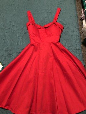 Red tie dress