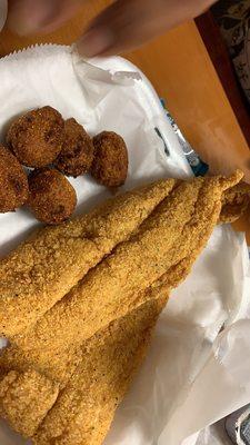 Hush puppies and Fried Catfish