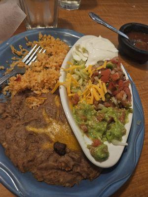 Side plate bland dry rice and beans