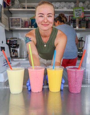 Fruits smoothies.