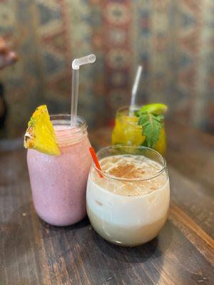 Strawberry Pina Colada, estrellita Mojitos, Horchata