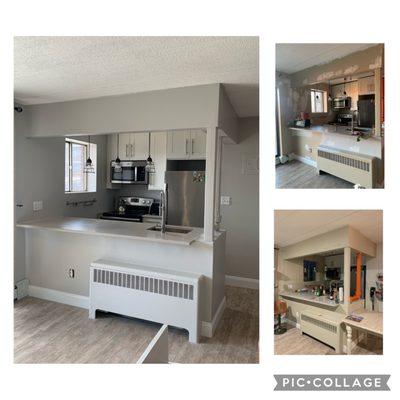 Kitchen before and after