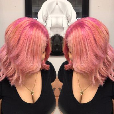 Pink color melt