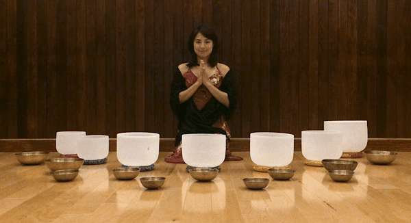 Sound bath singing bowls