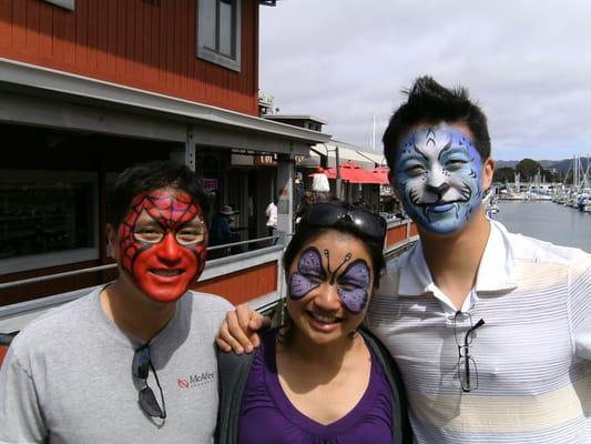 Having fun on the Wharf in Monterey the Smiley Orca way