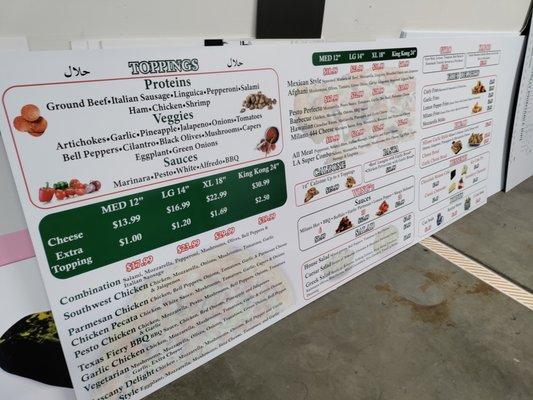 Restaurant Menu board