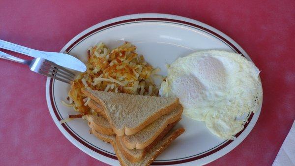 Fried eggs at at Huddle House