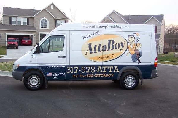 Your AttaBoy Plumber will arrive at your house in a truck fully stocked and ready to handle any plumbing repair.