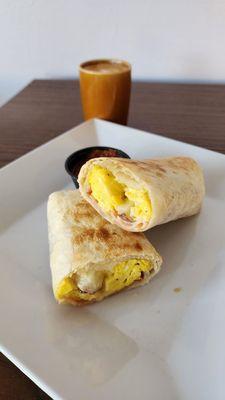 Bacon and Eggs Breakfast Burrito