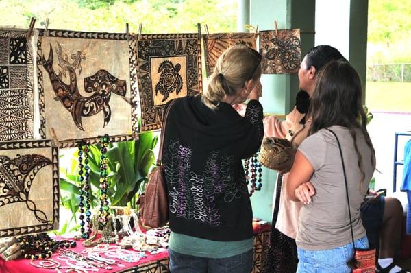 Tapa cloth and jewelry