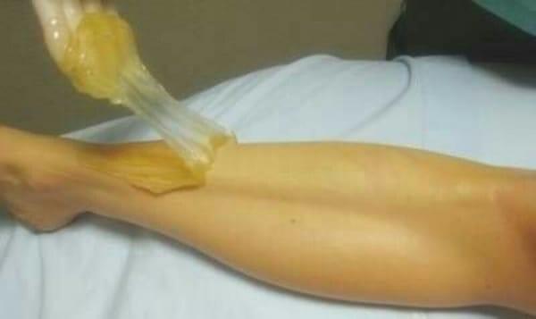 Sugaring Hair Removal on legs