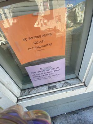 No smoking or drug use by building is great and appreciated and also Groups are also great and appreciated to have to stay clean.