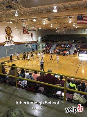 Here is the basketball gym.