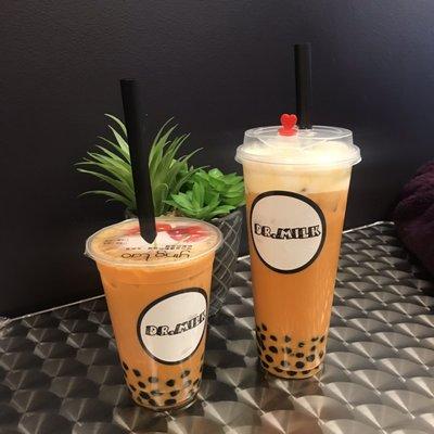 thai milk tea and thai milk cap tea