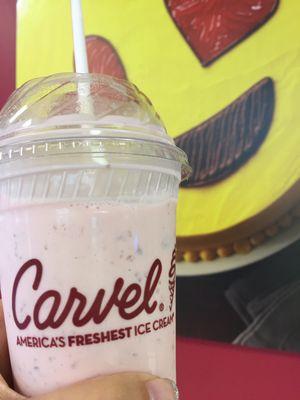 A Carvel black cherry milkshake is EVERYTHING!