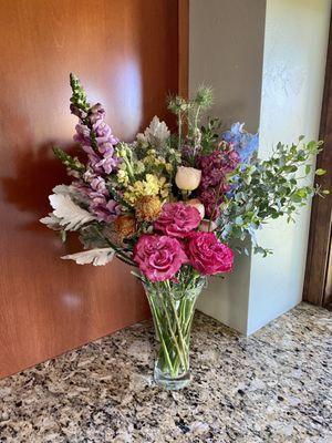 Just one of the many gorgeous bouquets I have received from the Floral Parlor.