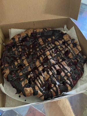 Chocolate cherry pie with bourbon chocolate sauce